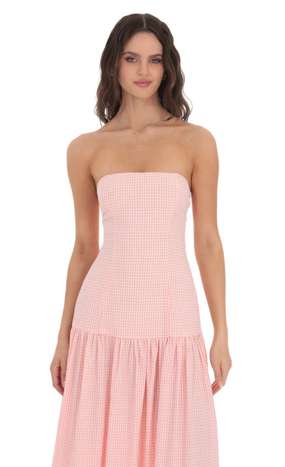Eleni Strapless Midi Dress