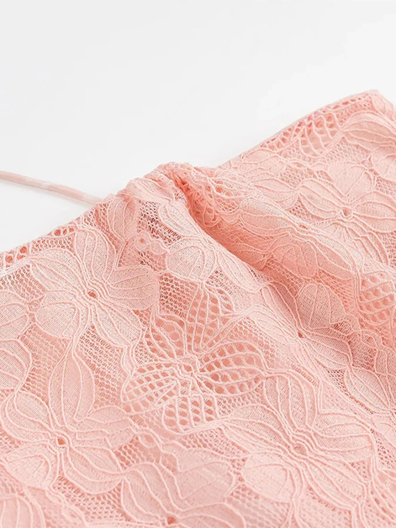 Pink Lace Mini Dress