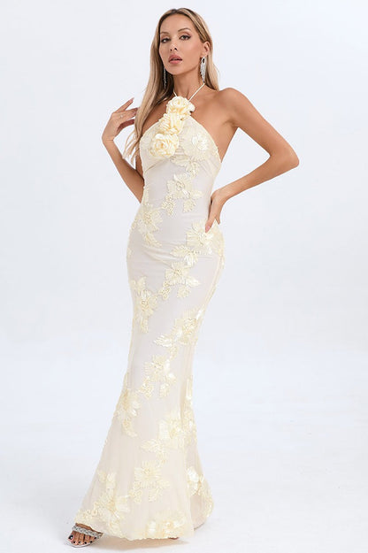 | Floral Foil Print Maxi Dress