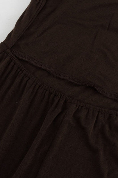 Brown Halter Backless Maxi Party Dress