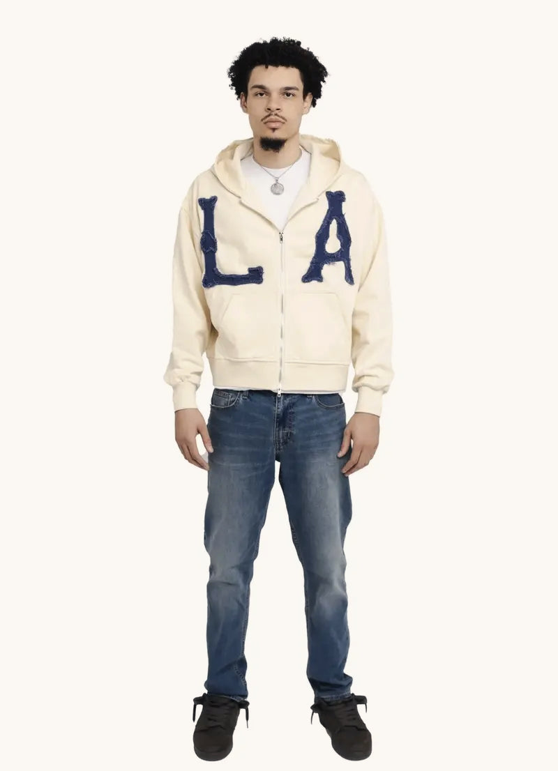 Trendy Retro Embroidered Oversized Hoodie