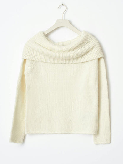 Solid Color Off Shoulder Oversized Sweaters