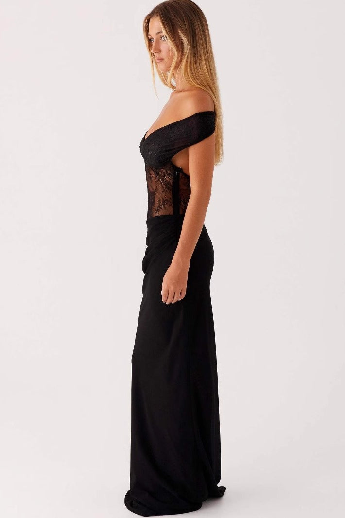 Sexy Mesh See Through V-Neck Backless Bodycon Dress