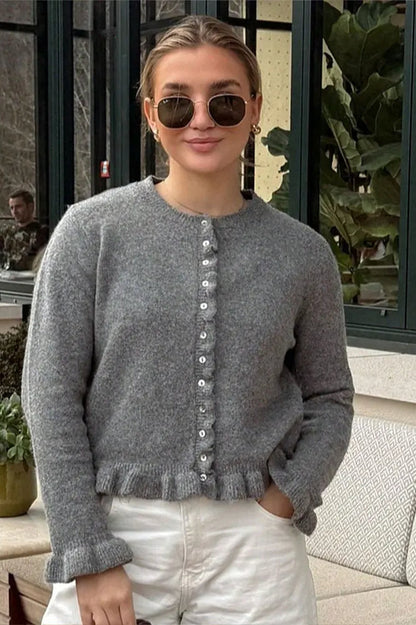 Single-Breasted Knit Cardigan