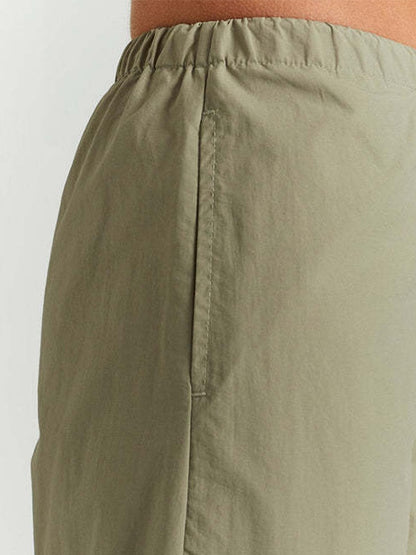 Stretchy Waist Bound Feet Cargo Pants