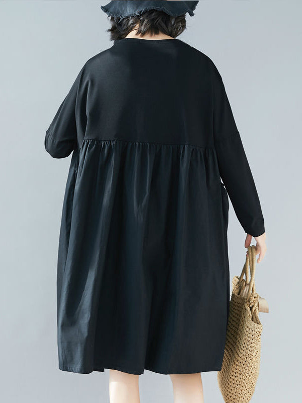 Original Split-Joint Long Sleeve Dress