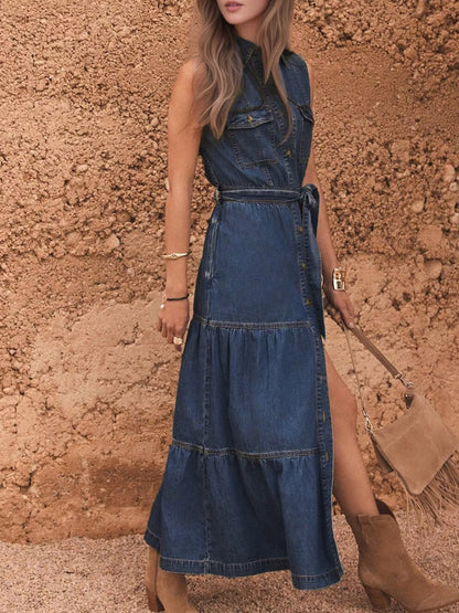 Sasha Denim Maxi Dress