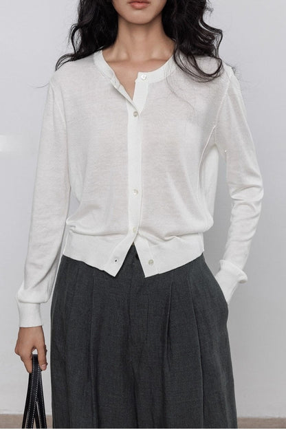 Lightweight Crewneck Knit Top