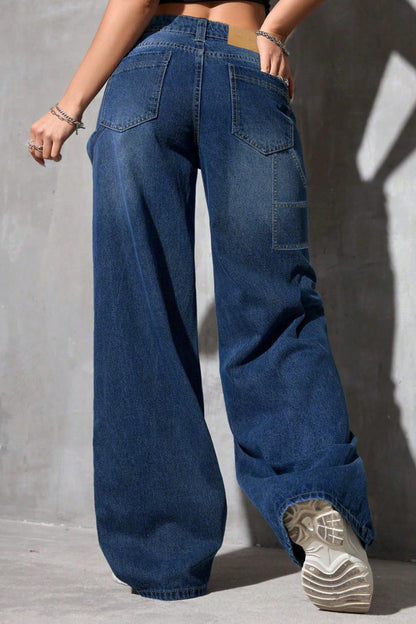 Loose Fit Wide Leg Denim Jeans