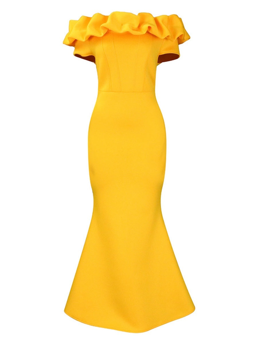 Off Shoulder Sexy Fishtail Formal Dress Maxi Dresses
