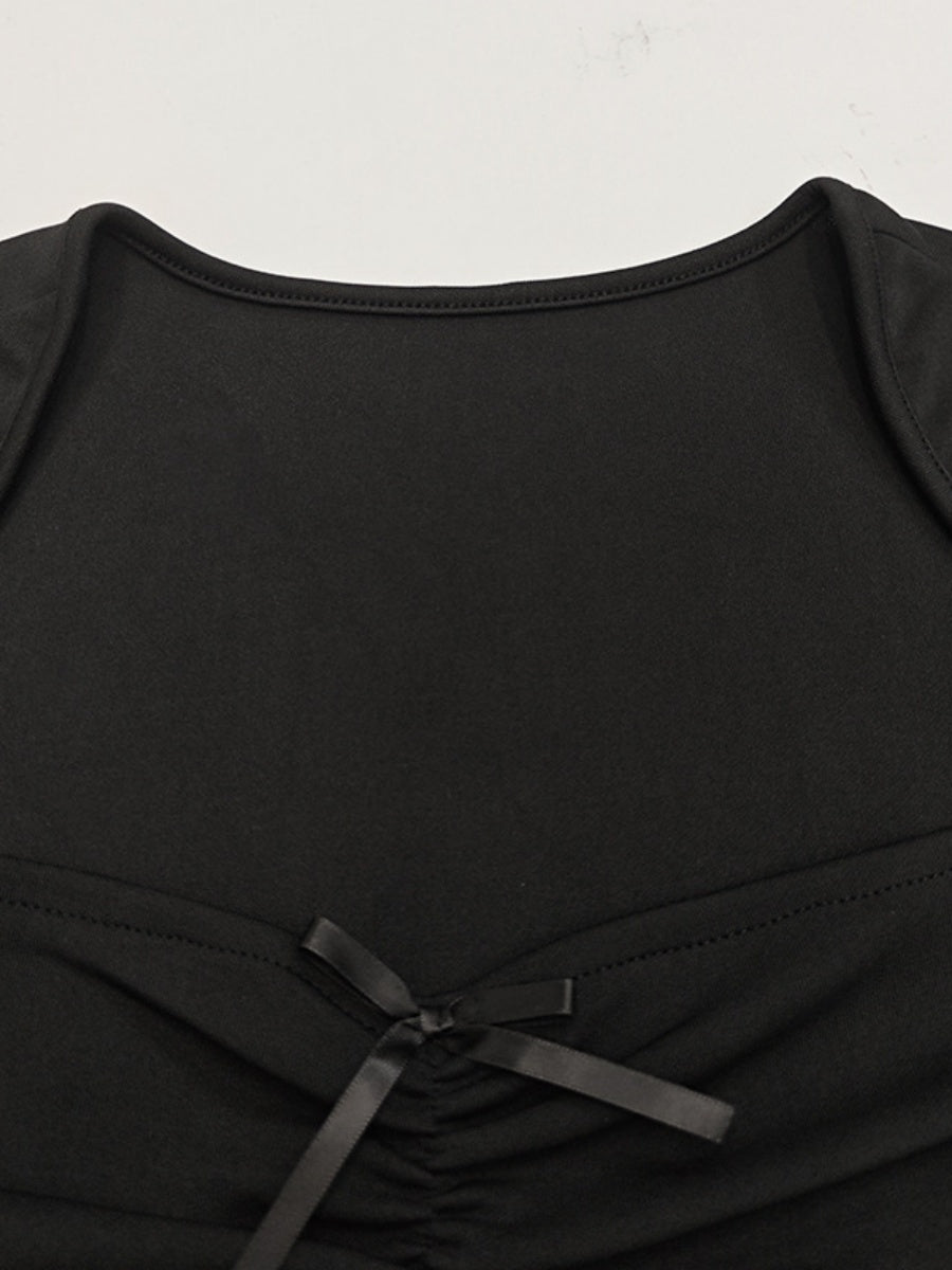 Square Collar A-pendulum Sexy Mini&Short Dresses