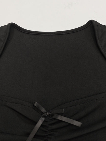 Square Collar A-pendulum Sexy Mini&Short Dresses
