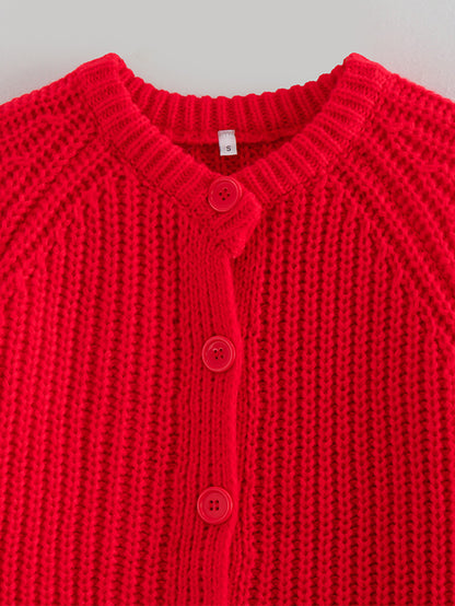 Solid Color Long Sleeve Cardigan