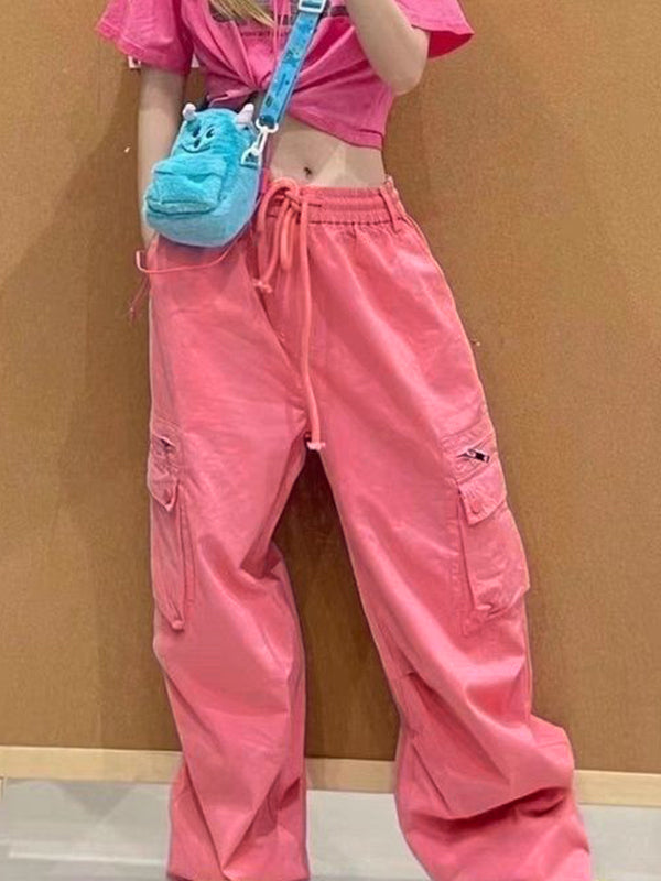 Street Drawstring Cargo Pants
