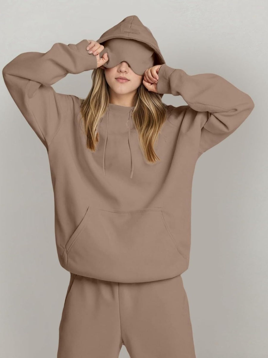 Pocket Solid Color Hoodies
