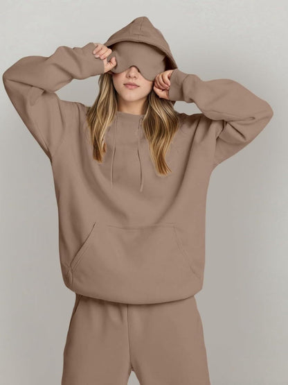 Pocket Solid Color Hoodies