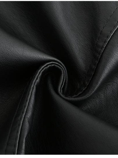 Street Cool Loose Studs Leather Jacket