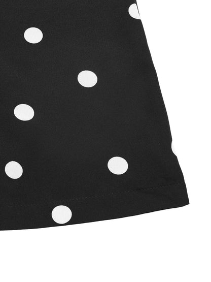 Retro Polka Dots High-waisted Wide-leg Pants Vacation Jumpsuits