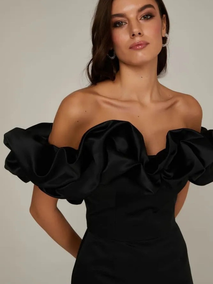 Sexy 3D Floral Mini Dress With Ruffles