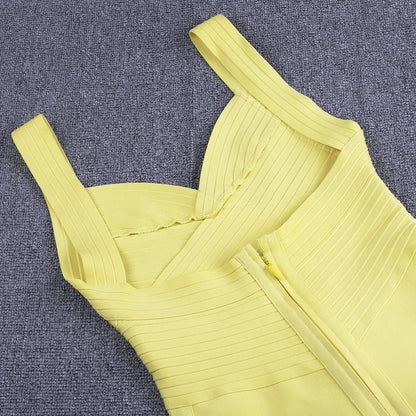 Strappy Sleeveless Elegant Mini Bandage Dress PF19114