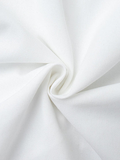 Square Collar Cotton And Linen Camisoles Leisure Temperament Maxi Dresses