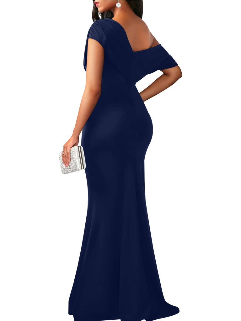 Sleeveless Off-shoulder Bodycon Long Dress