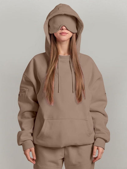 Pocket Solid Color Hoodies