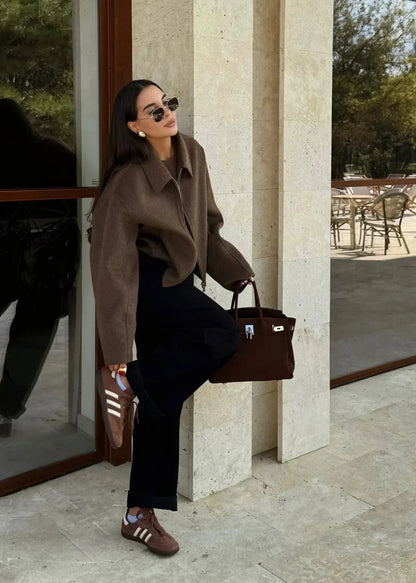Timeless Woolen Lapel Jacket â_?Fall & Winter Essential