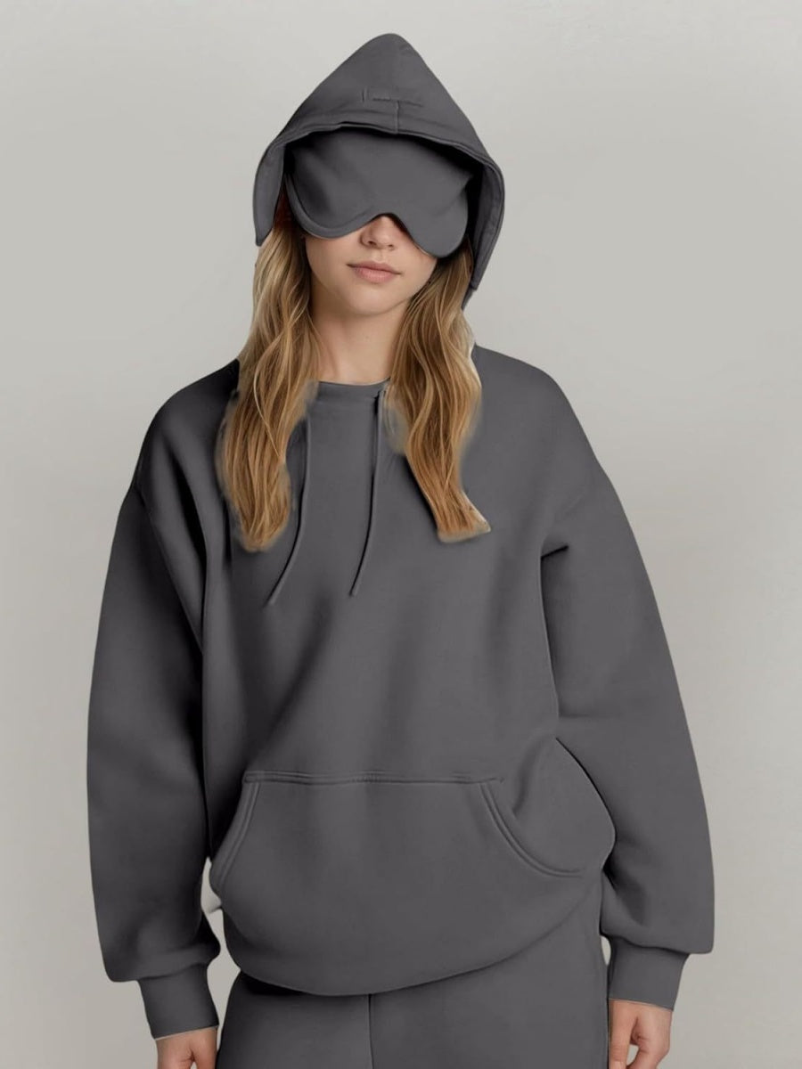 Pocket Solid Color Hoodies