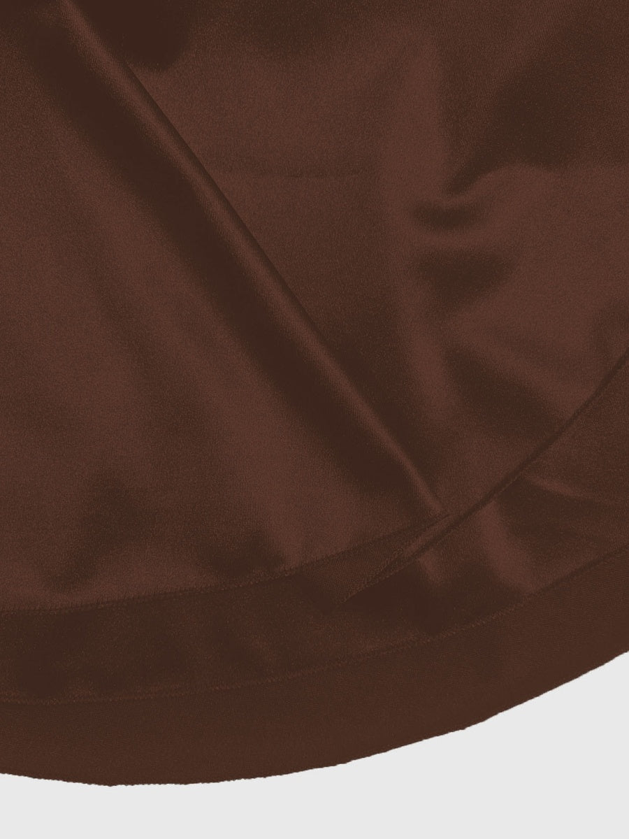 V-neck Camisoles Satin Mini&Short Dresses