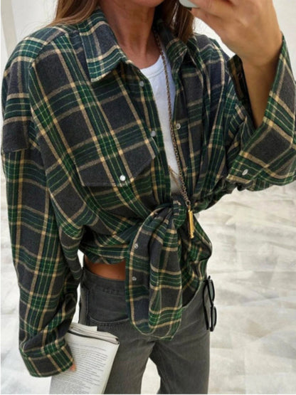 Plaid Oversize Coat Shirts