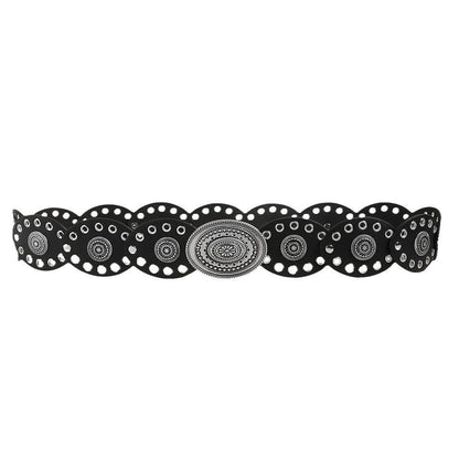 Retro Simple Fashion A Pair Of Buckles Women's Belt