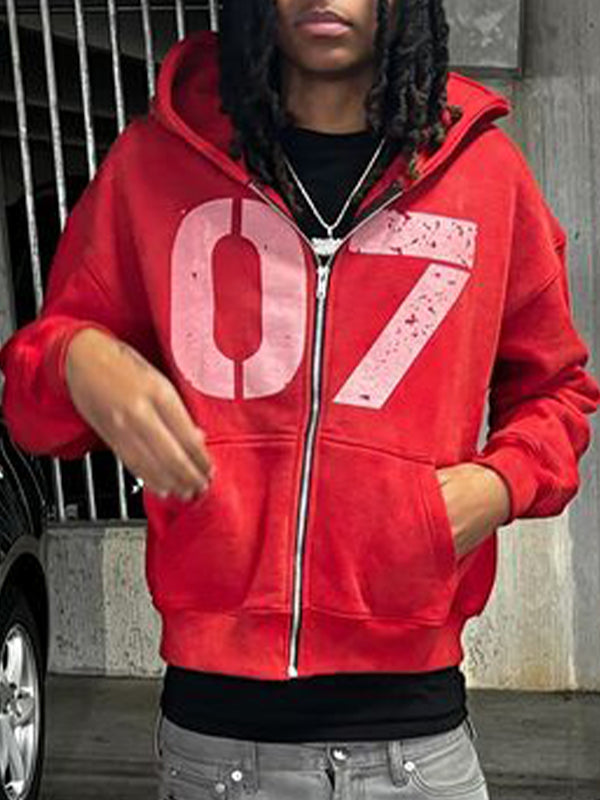 Lettering Oversized Long Sleeve Hoodie