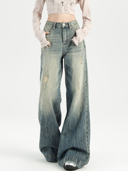 Hole Design Feels Loose Boyfriend Jeans