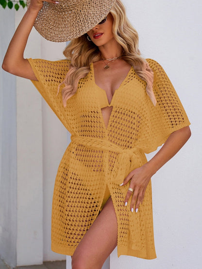 Hollow Knitting Cardigan Perspective Cover Ups