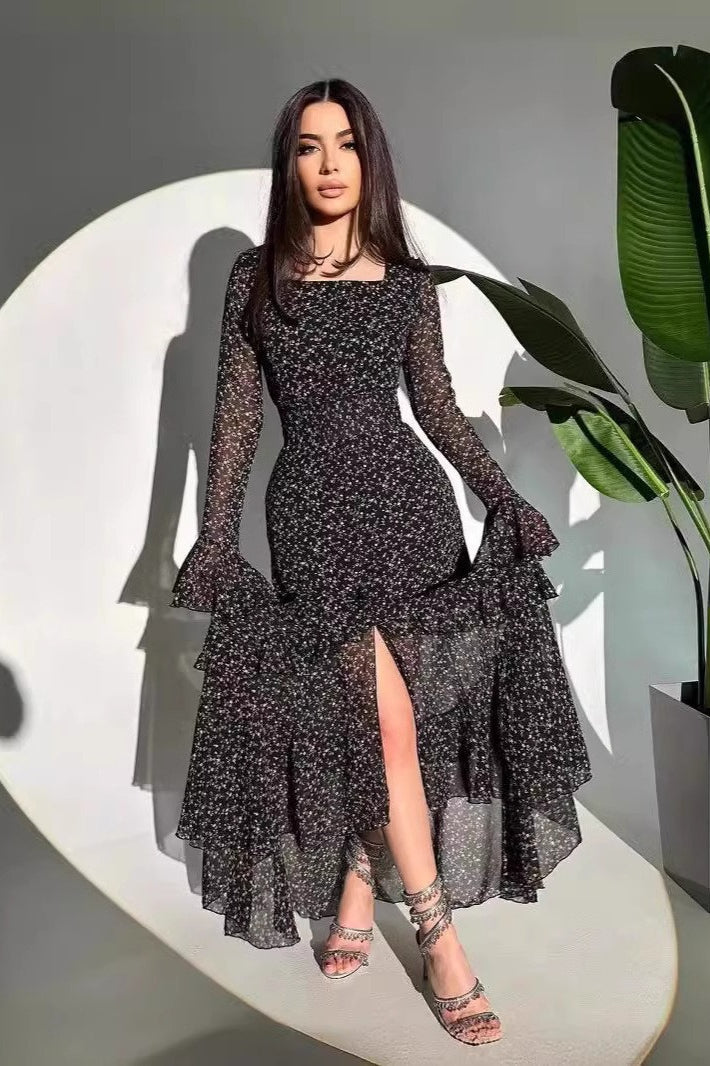 | Floral Print Casual Maxi Dress