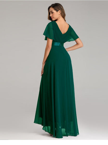 V-neck Chiffon Large Skirt Temperament Formal Dress Maxi Dresses