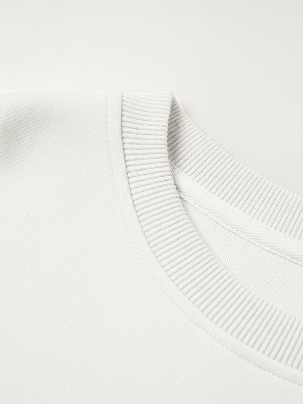 Embroidery Drawstring Sleeve Decor Oversized Hoodie