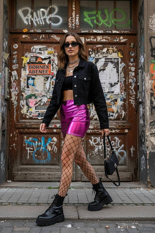 Sexy Wetlook Mini Club Party Skirt