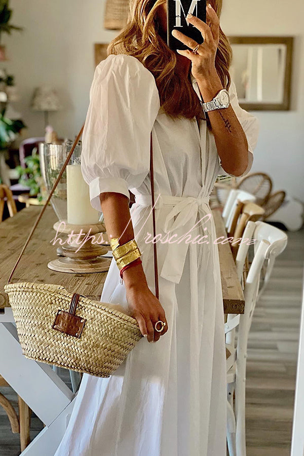 Stella Vintage Pocketed Shirt Midi Dress
