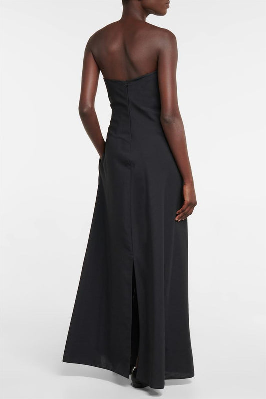 Solid Off Shoulder Asymmetrical Midi Dress