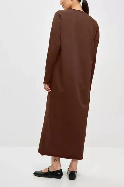 Crew Neck Long Sleeve Sweashirt Dress