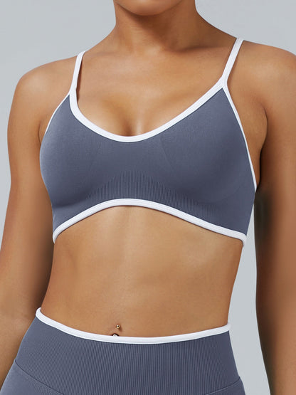 Seamless With Breast Pads Exercise Yoga Halter Bra Vest