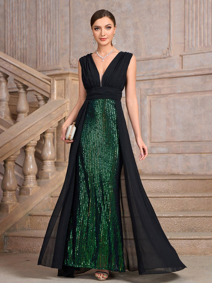Sequins Sleeveless Sequins Parties Formal Dress Maxi Dresses