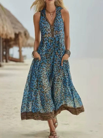 Simple Solid Color Patchwork Dress