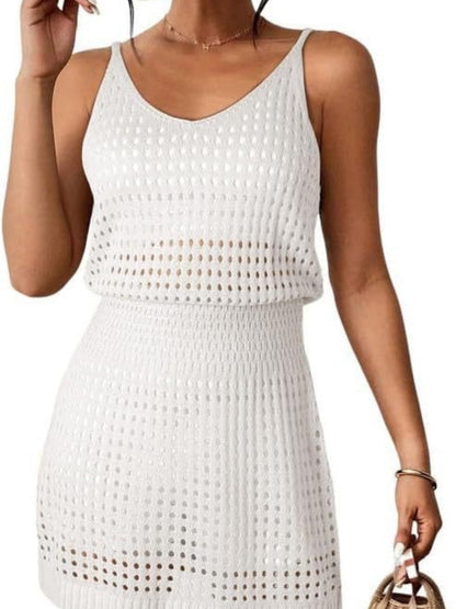 Hollow Waist Suspender Skirt Cover Ups