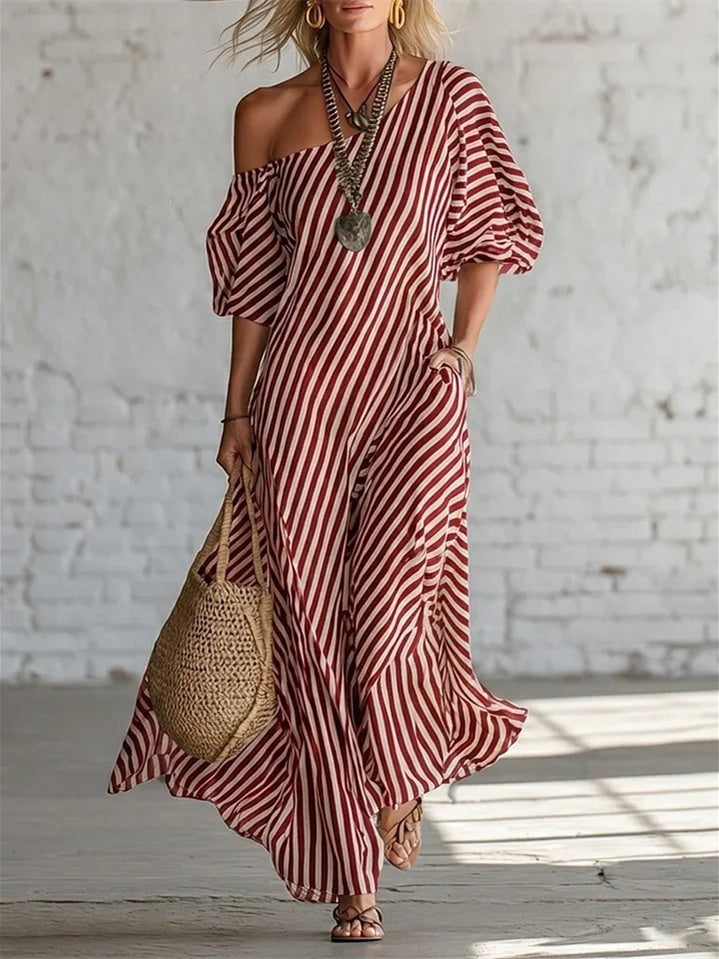 Simple Solid Color Patchwork Dress