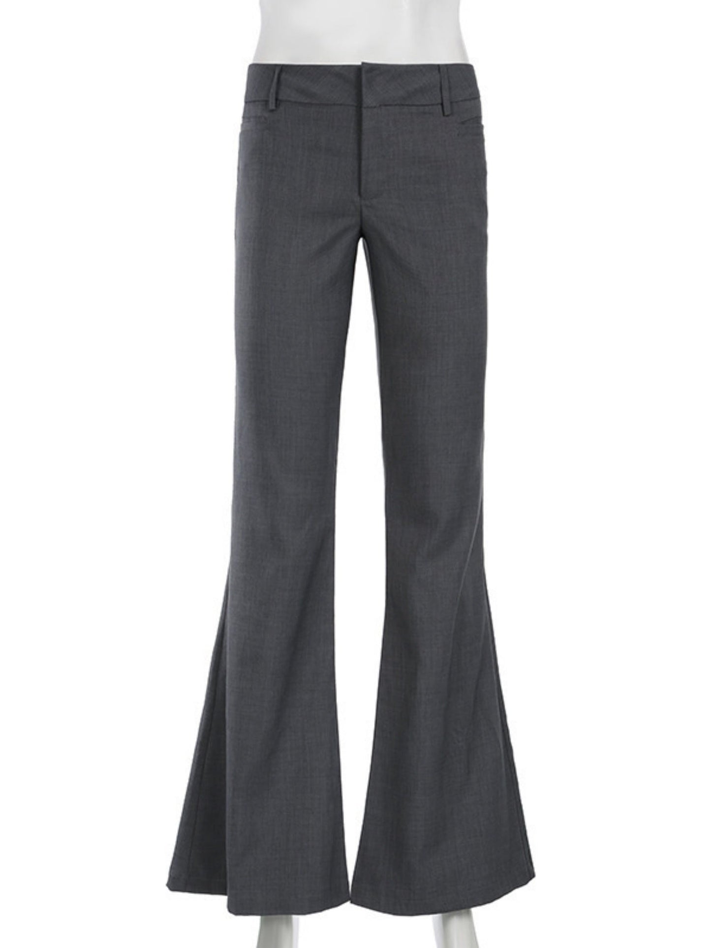 Y2K Pleated Low-rise Slightly Flared Hips Pants
