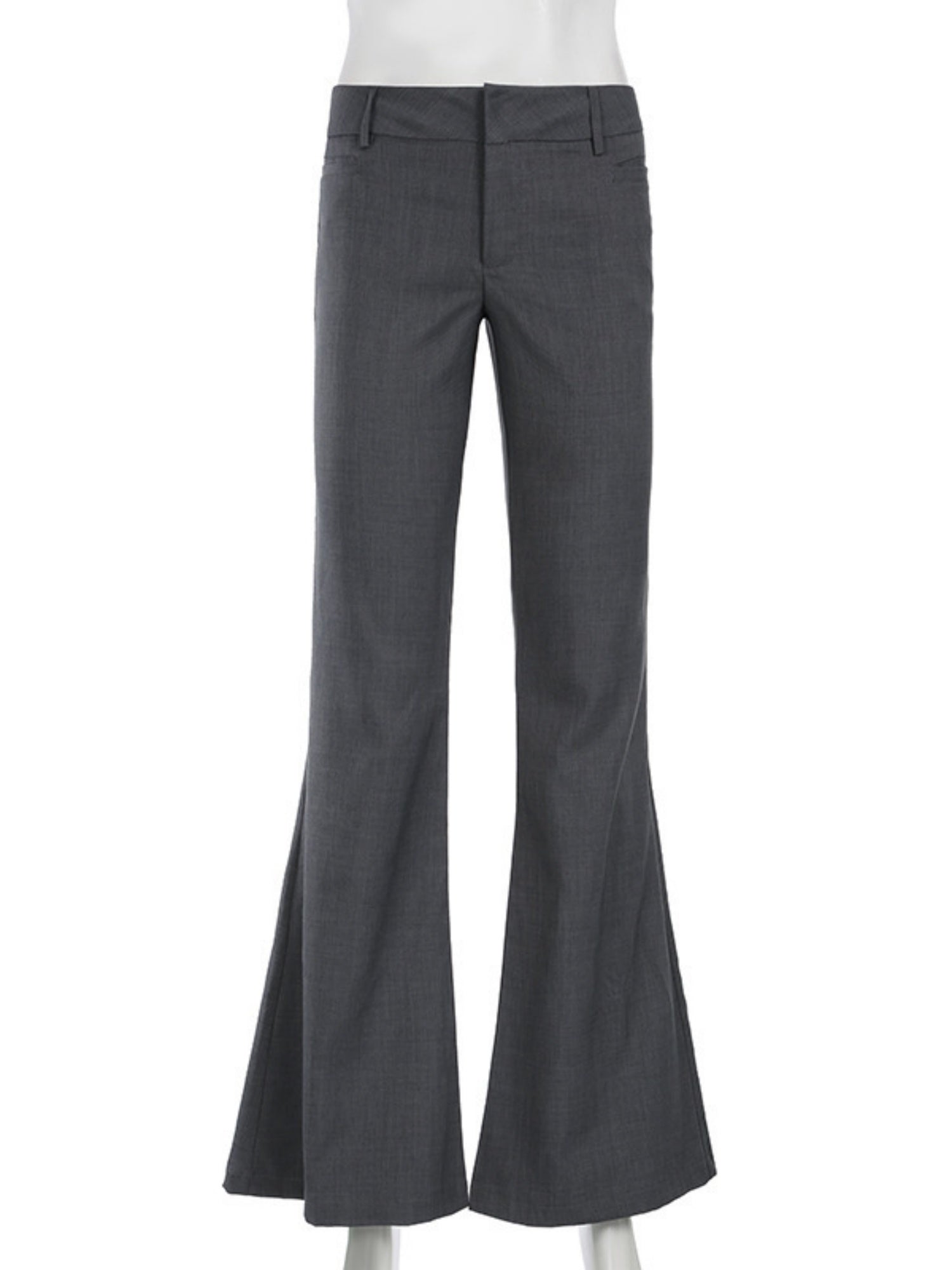 Y2K Pleated Low-rise Slightly Flared Hips Pants