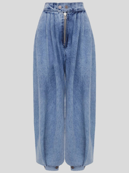 Y2k High-waisted And Tapered Legs Balloon Pants Jeans